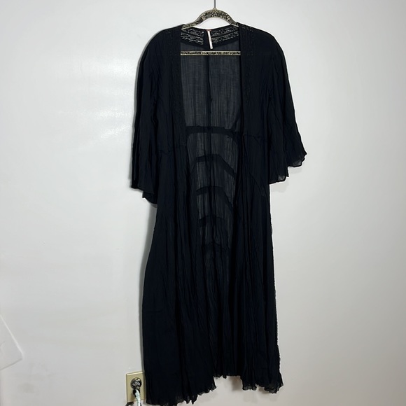 FREE PEOPLE Curved Cotton Gauze Duster Kimono - Picture 2 of 5